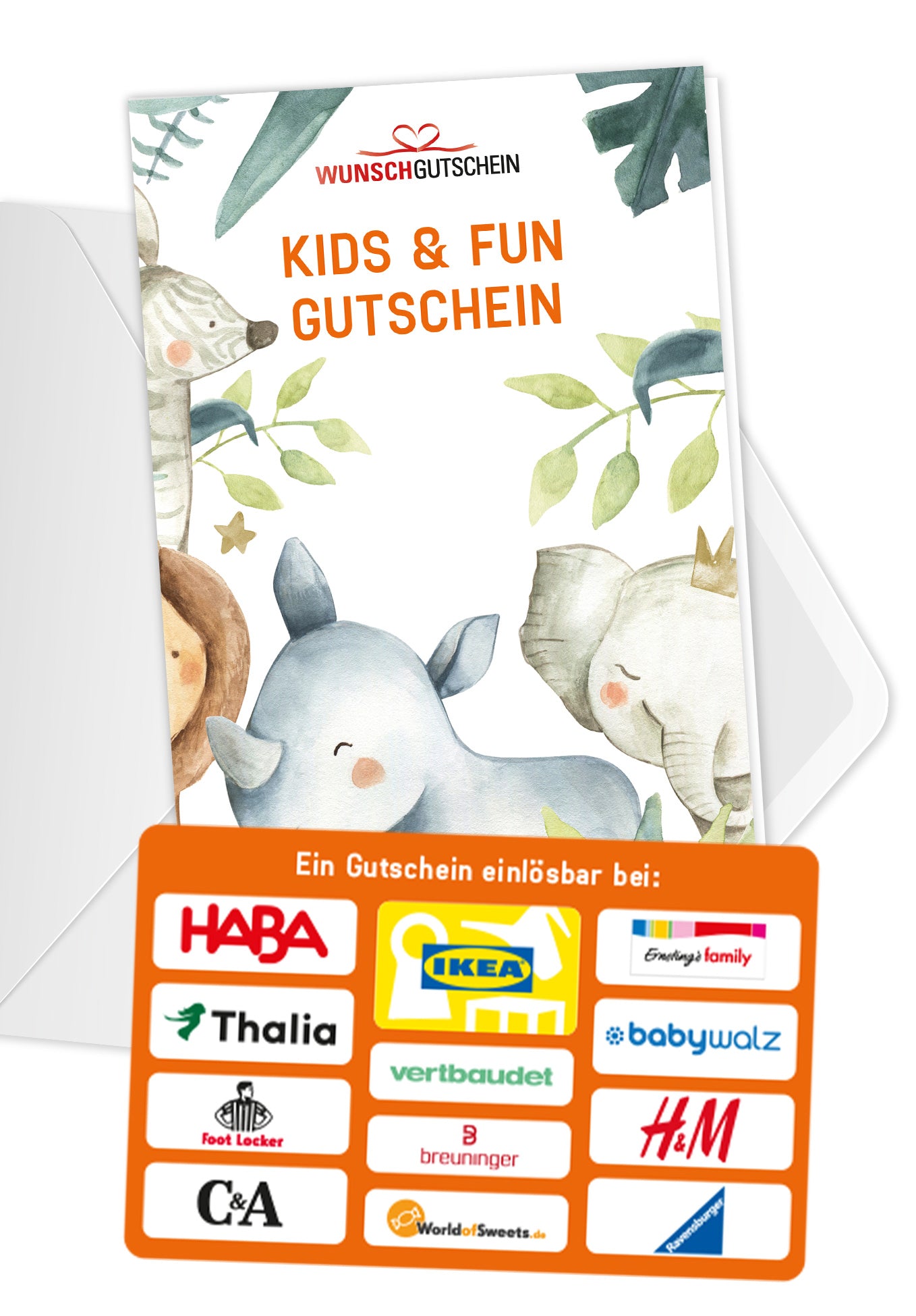 Kids & Fun Gutschein - Einlösbar für Spielwaren, Kindermode und mehr