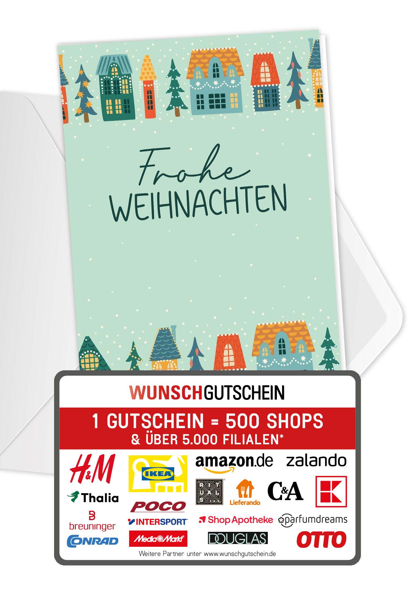 Frohe Weihnachten - Häuser