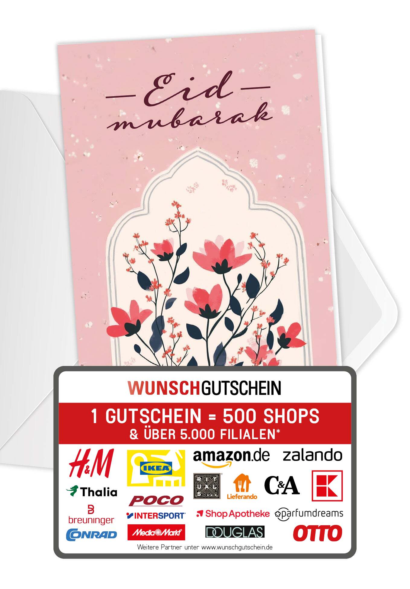 Eid Mubarak - Blumen Rosa