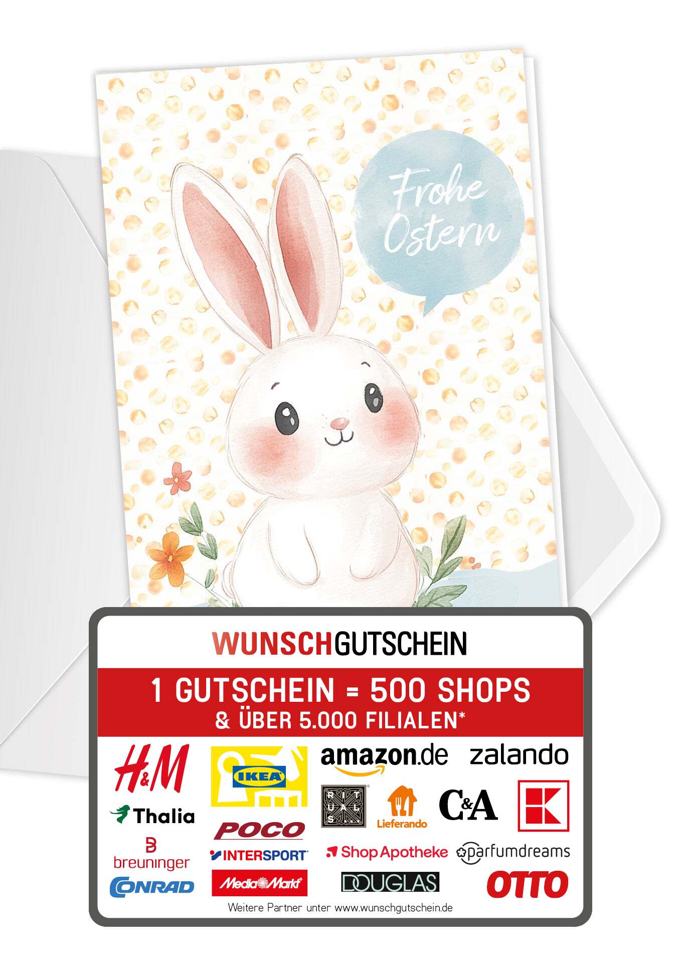 Frohe Ostern - Hase Sprechblase