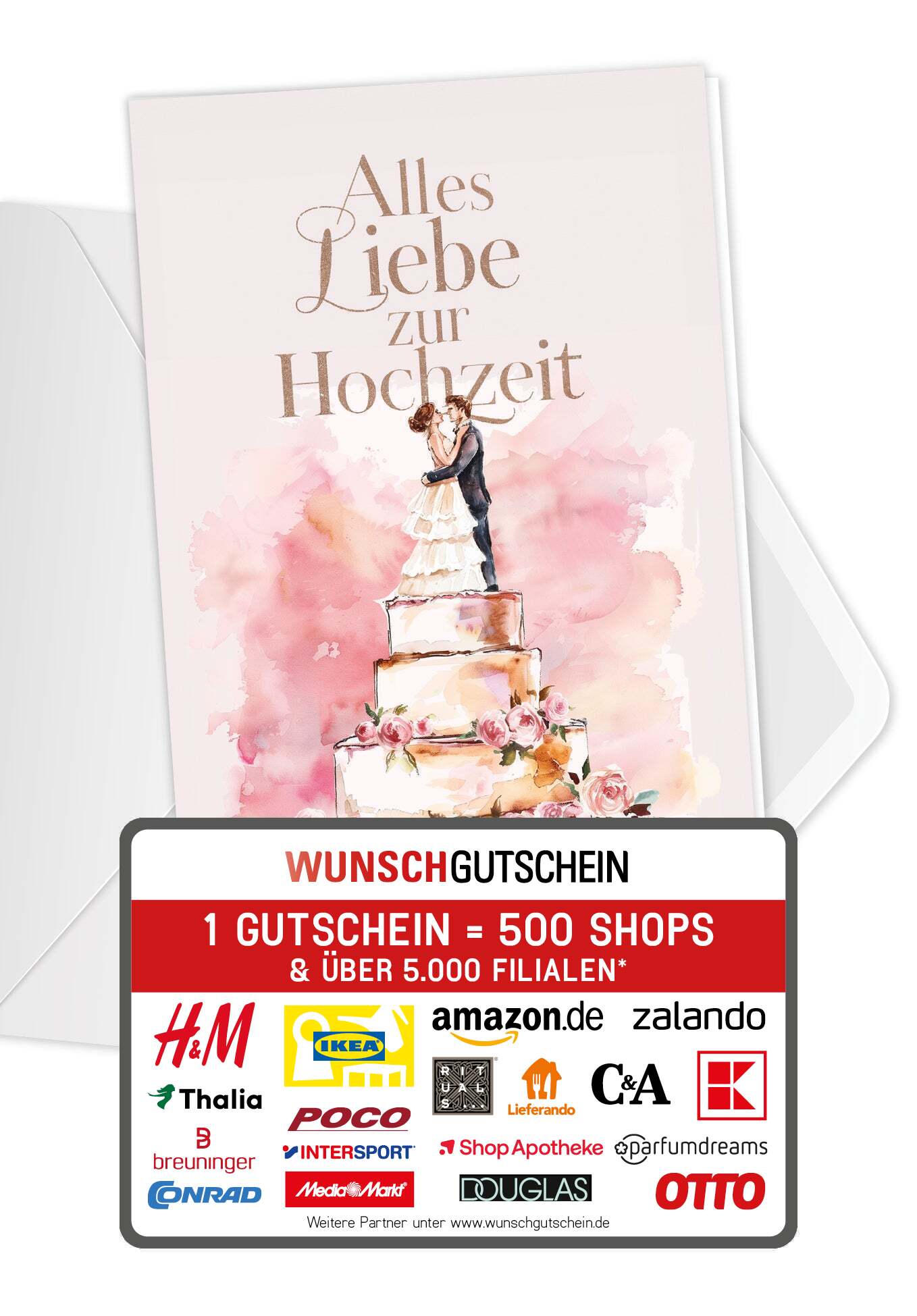 Alles Liebe zur Hochzeit - Torte