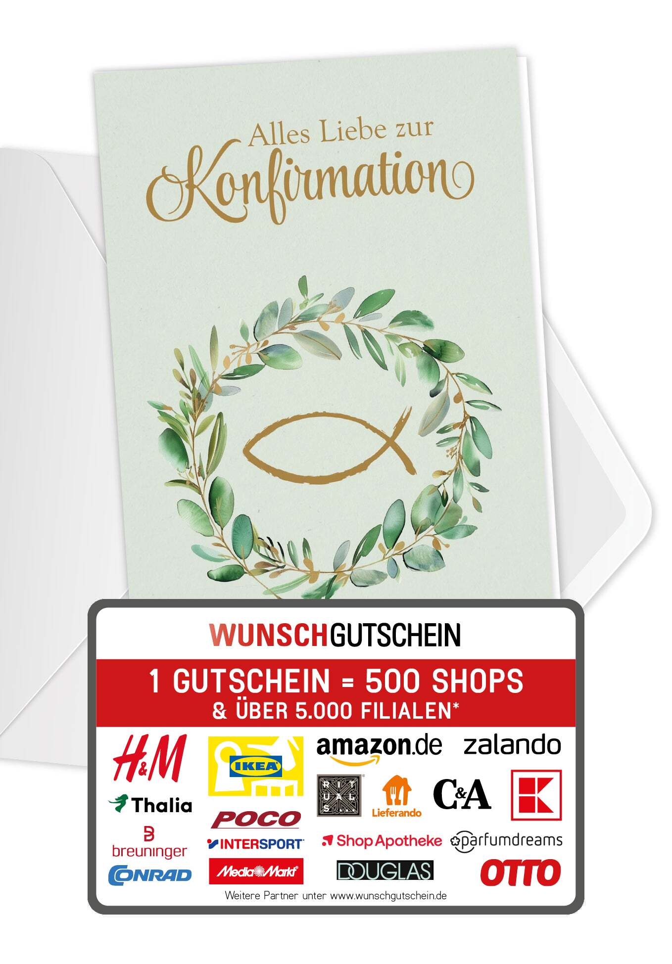 Zur Konfirmation - Kranz Fisch