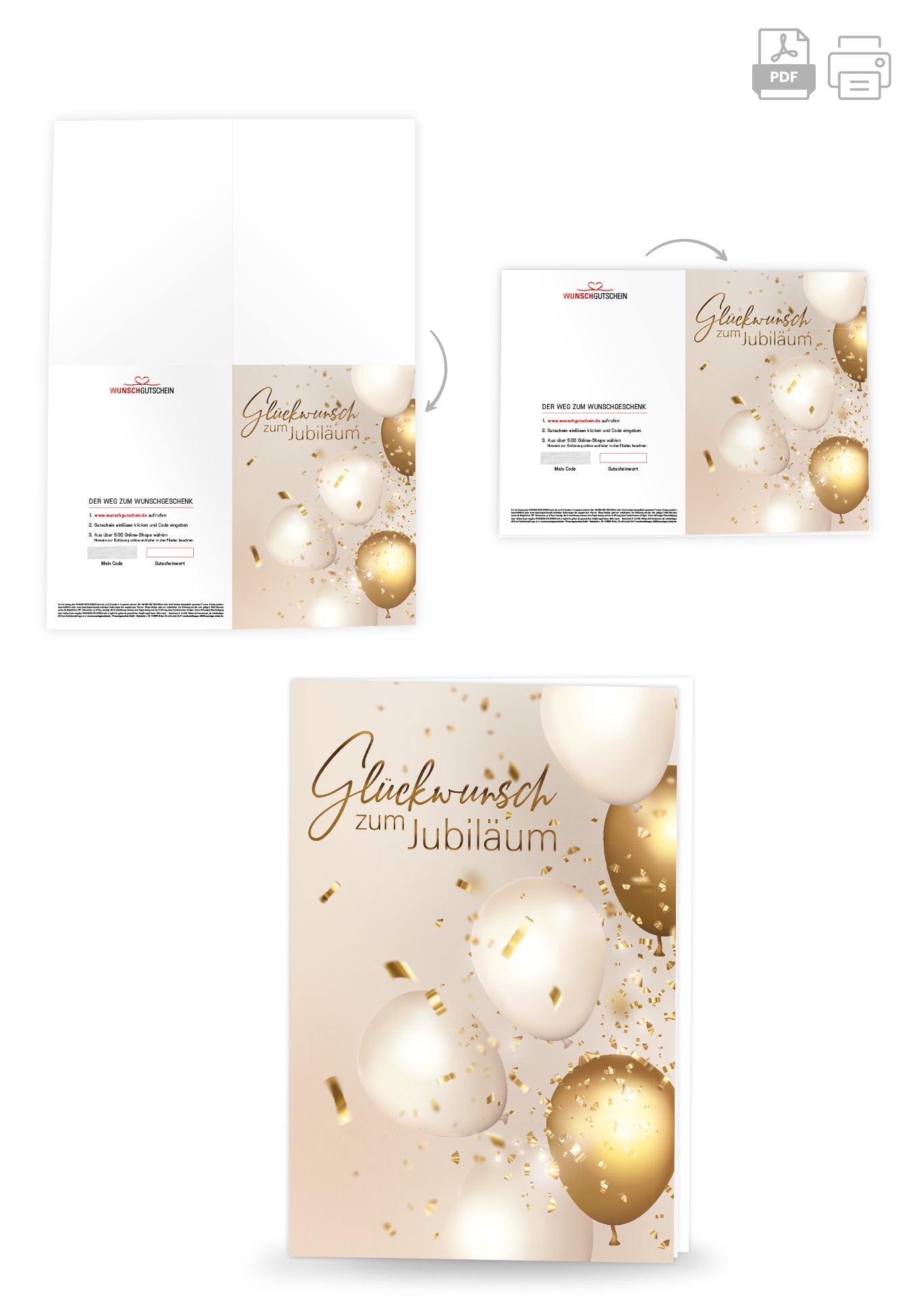 Glückwunsch zum Jubiläum - Gold