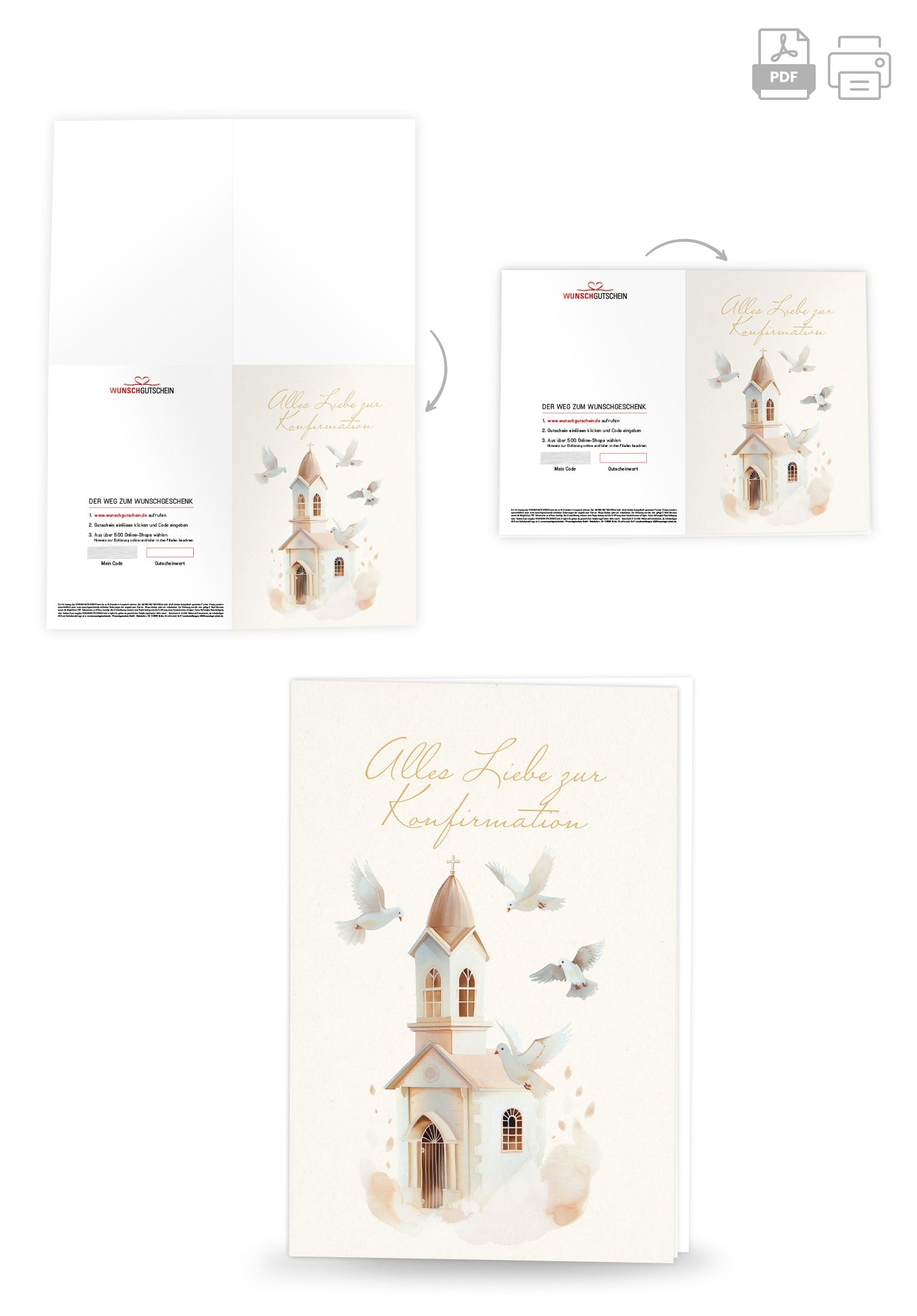 Zur Konfirmation - Kirche Beige PDF