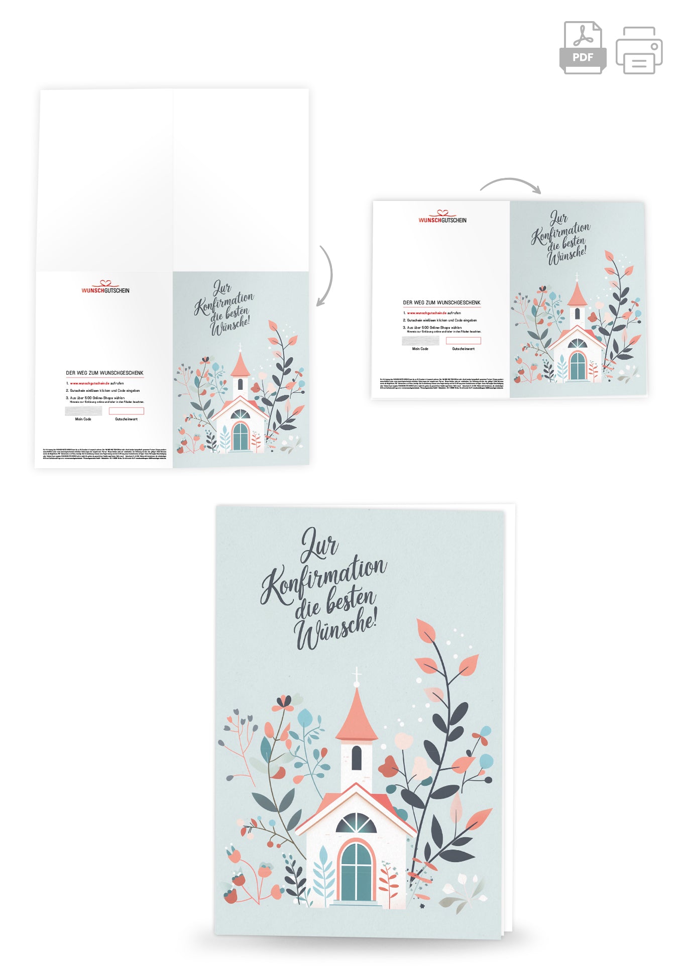 Zur Konfirmation - Kirche Rosa