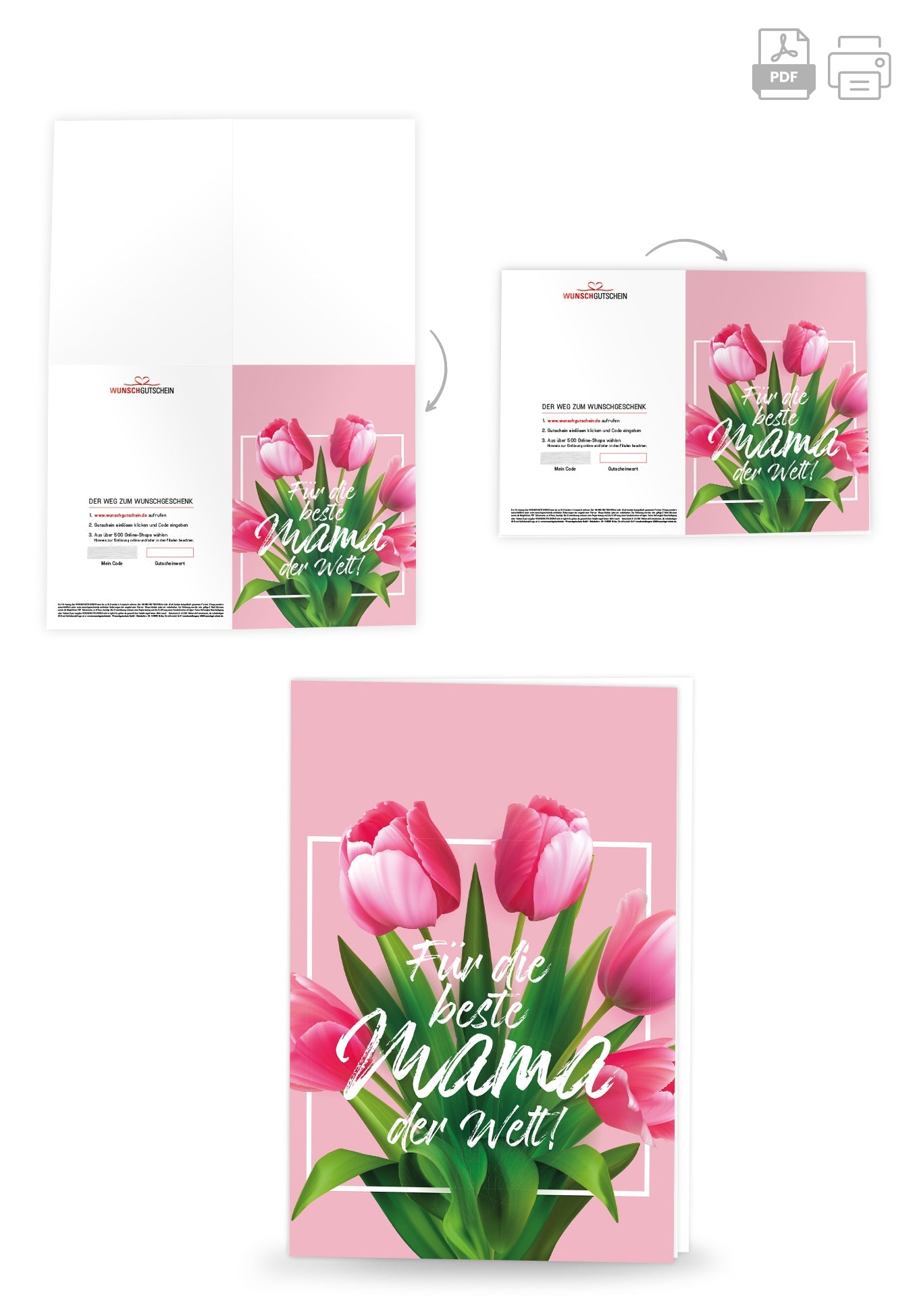 Für die beste Mama - Pinke Tulpen PDF