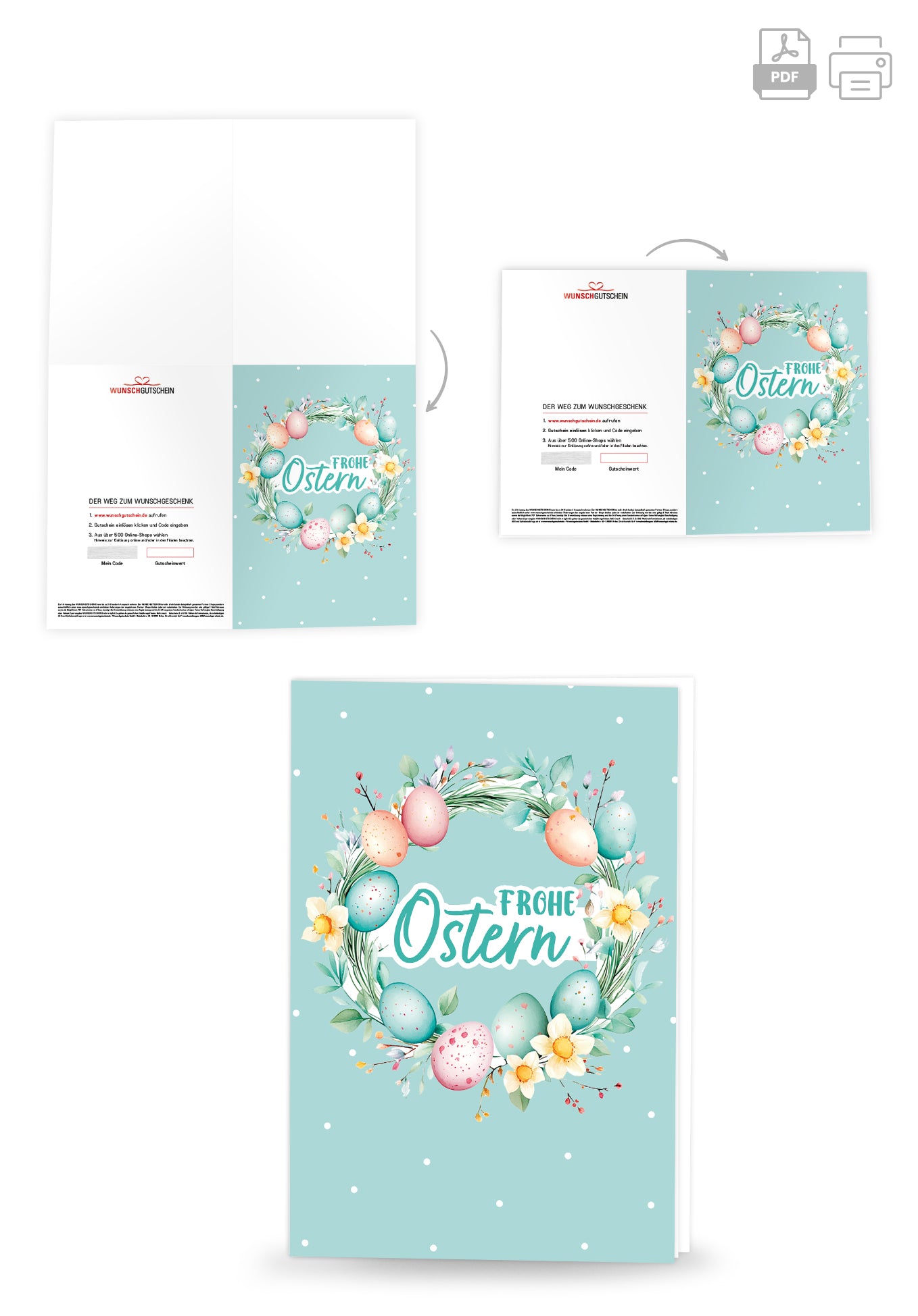 Frohe Ostern - Eierkranz