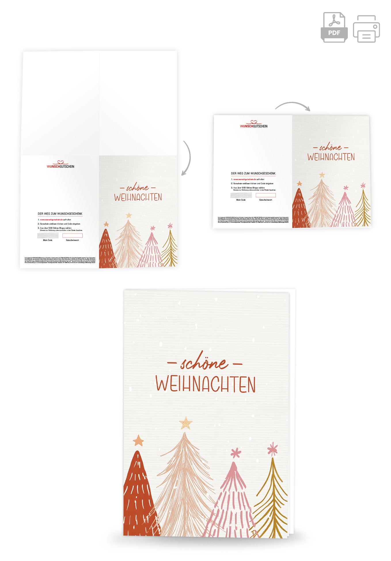 Schöne Weihnachten - Tannenbäume PDF