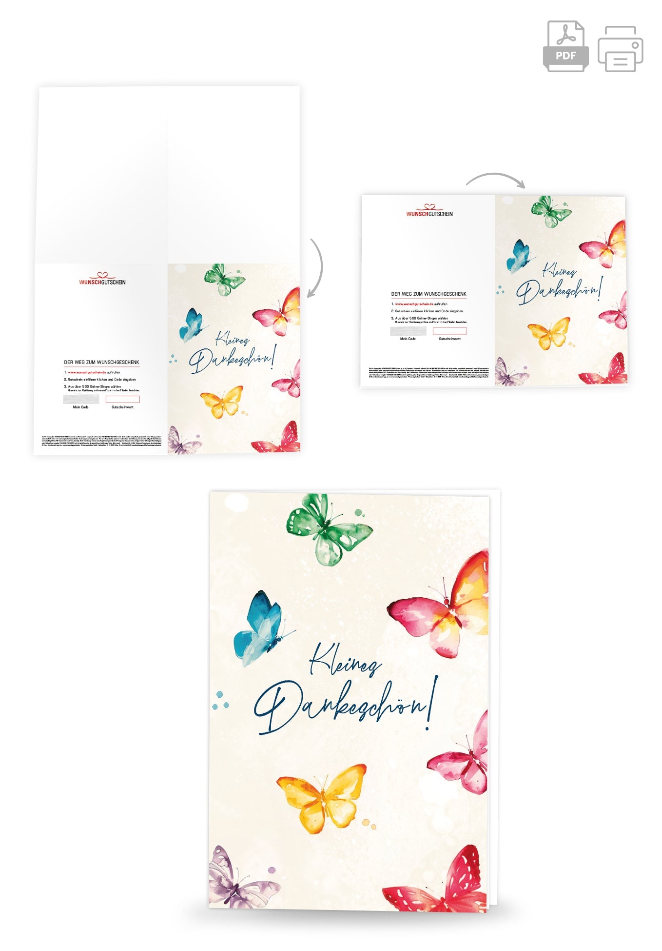 Kleines Dankeschön - Schmetterlinge PDF
