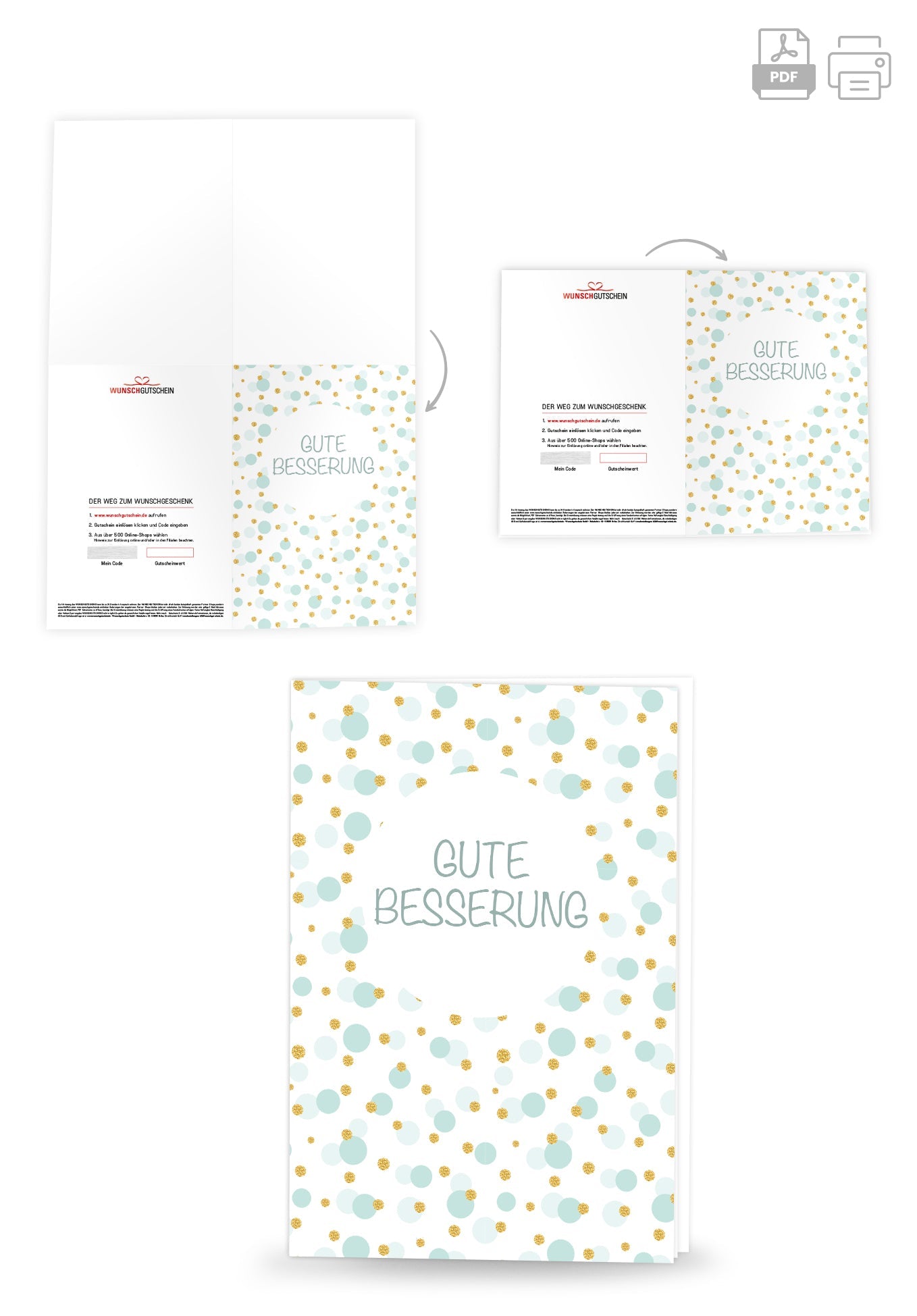 Gute Besserung - Grüne Punkte PDF