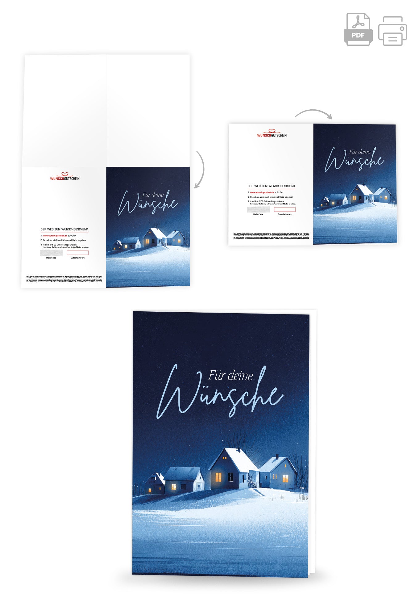 Für deine Wünsche - Winterstadt Blau PDF