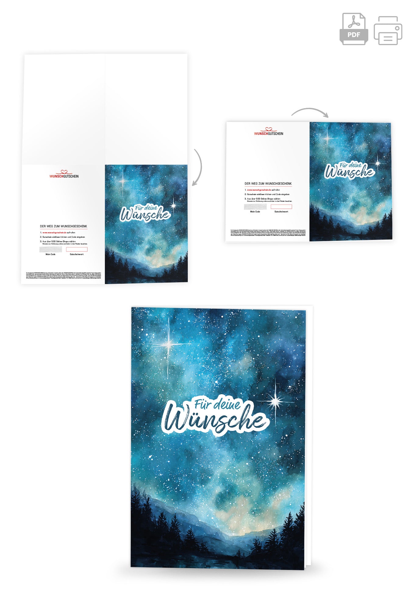 Für deine Wünsche - Nachthimmel Blau