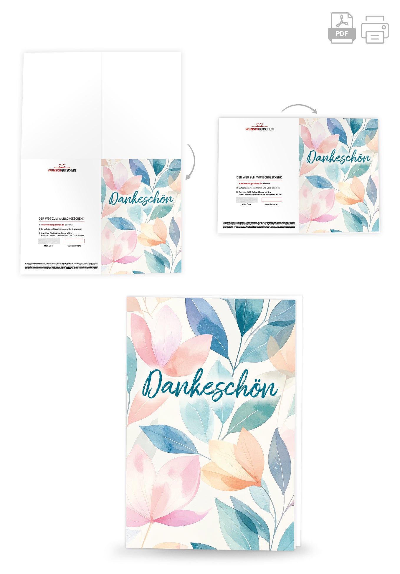 Dankeschön - Blätter Bunt (Gutscheinwert)