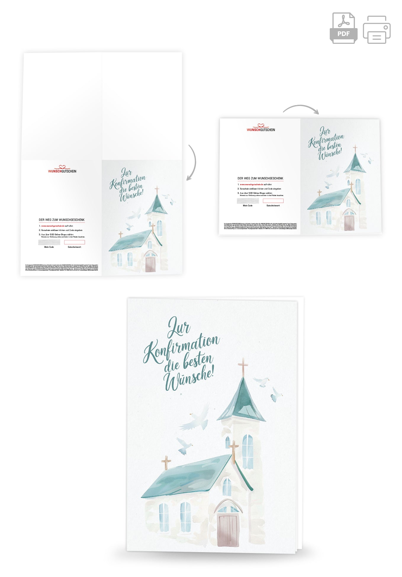 Zur Konfirmation - Kirche Grün