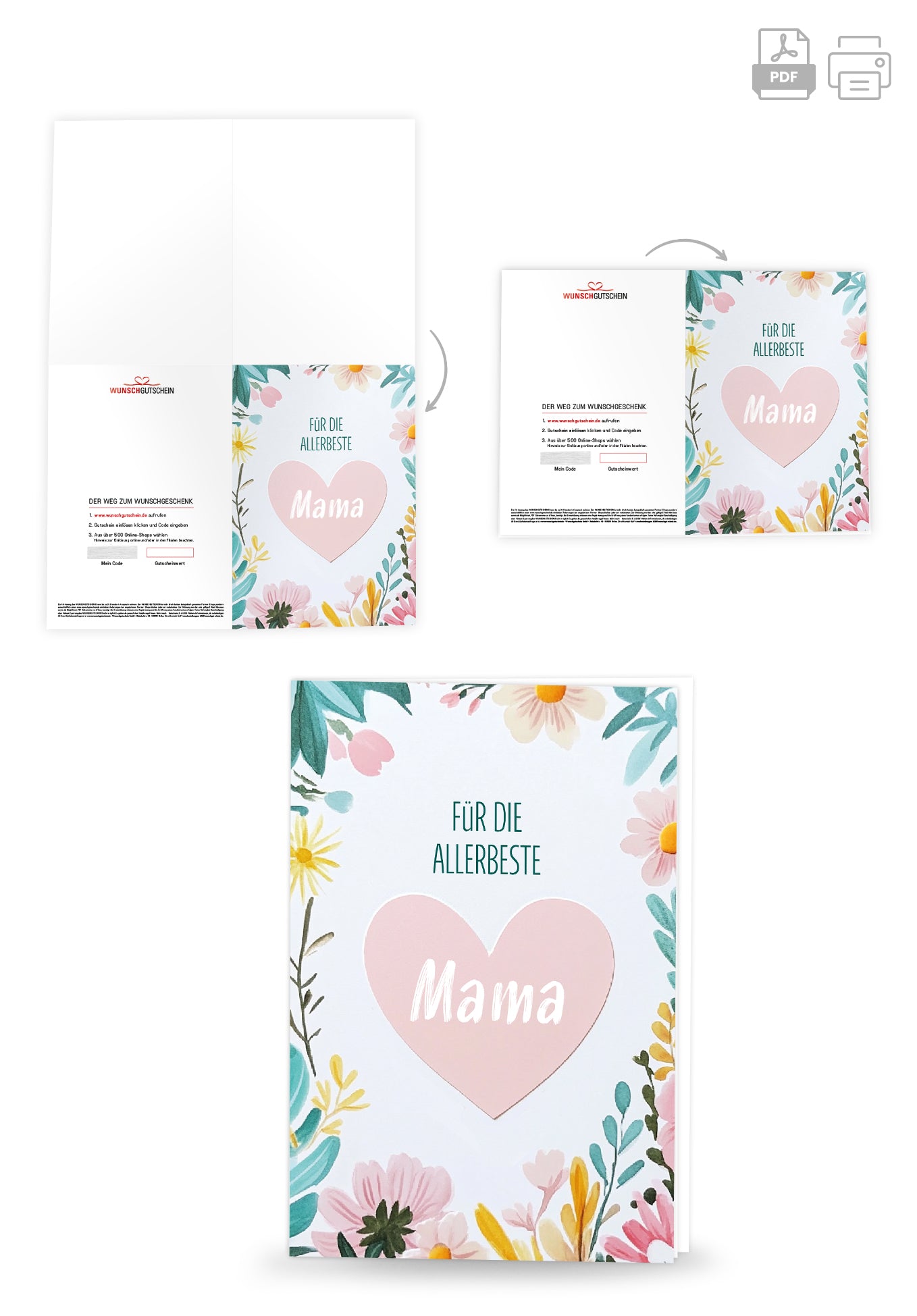 Für die allerbeste Mama - Herz