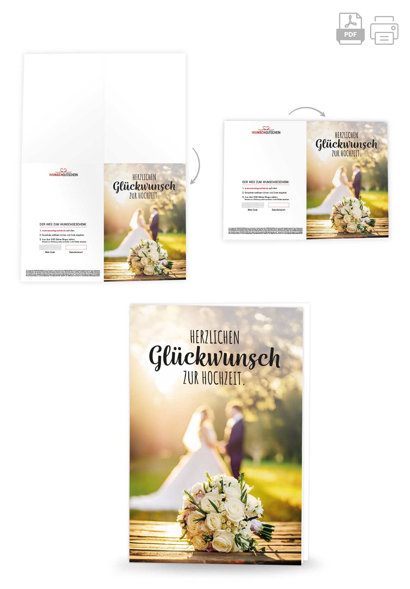 Glückwunsch zur Hochzeit - Hochzeitsstrauss