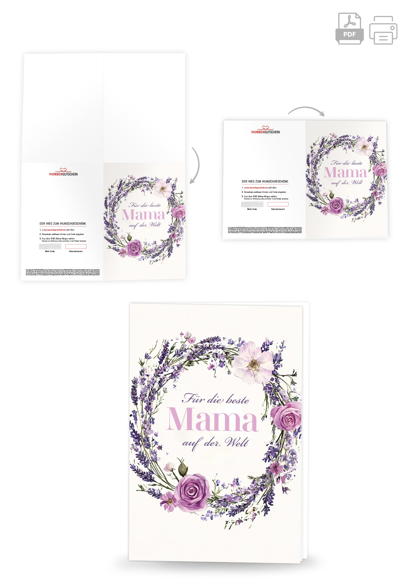 Für die beste Mama - Blumenkranz Lila