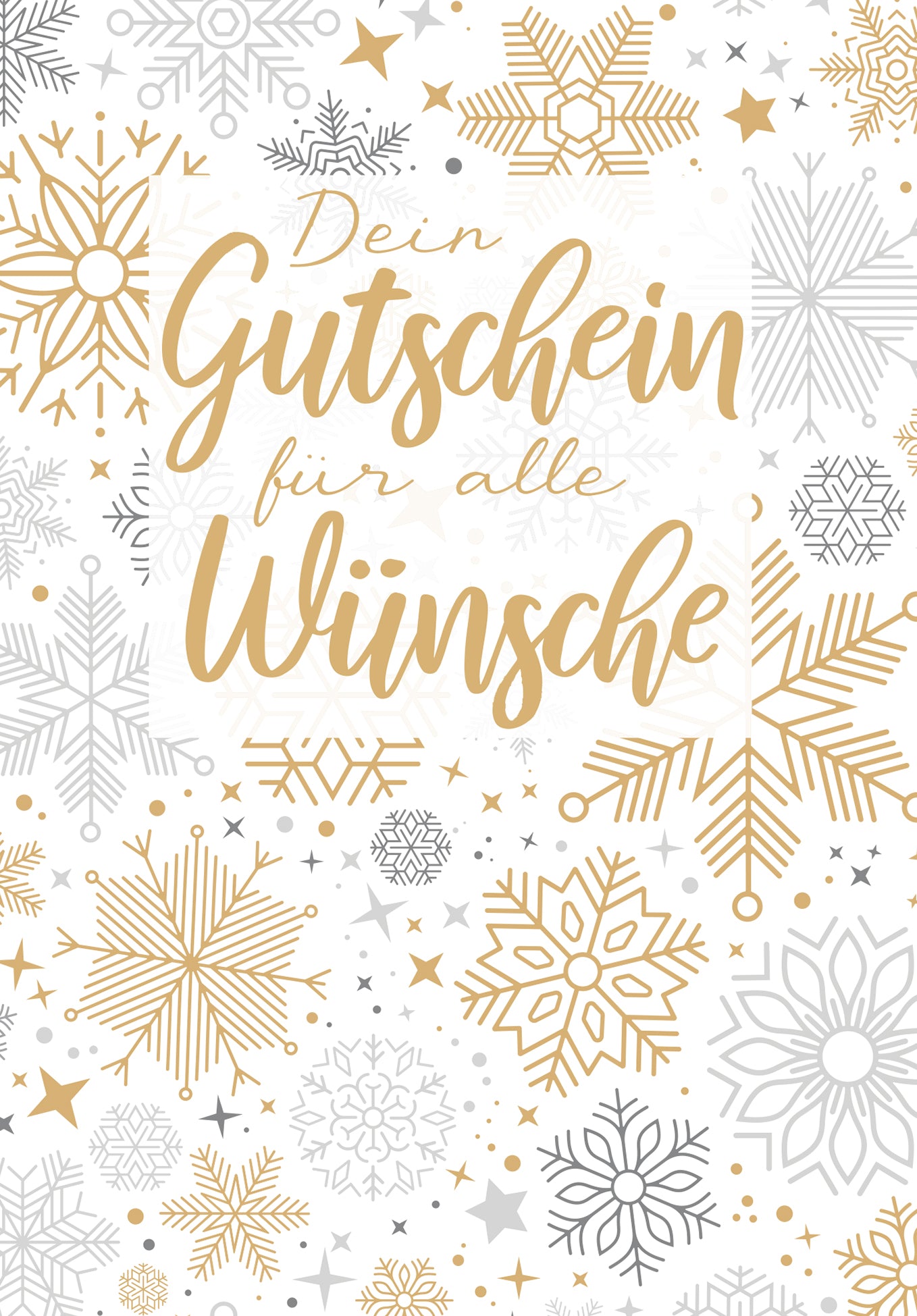 Für alle Wünsche - Schneeflocken Gold