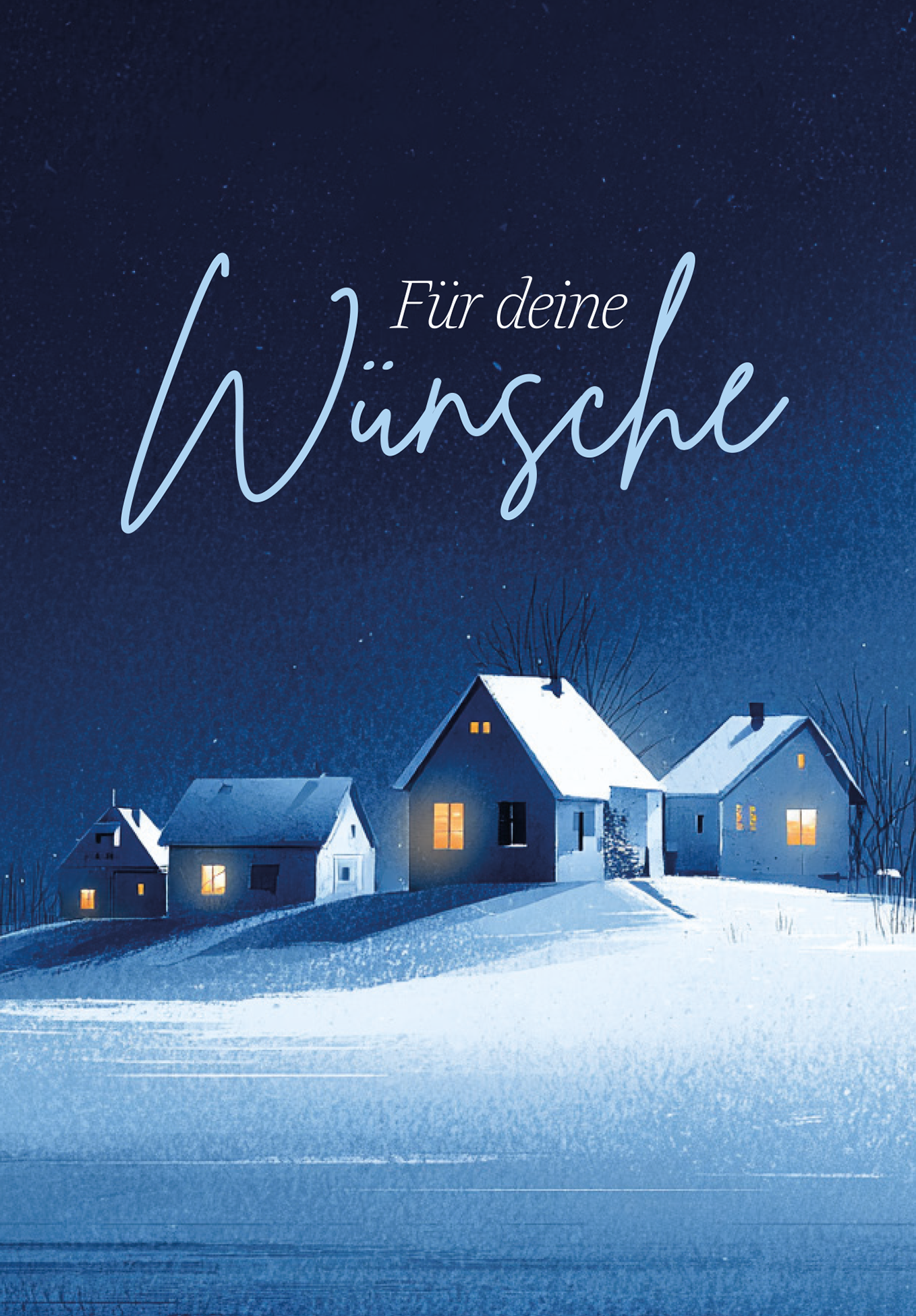 Für deine Wünsche - Winterstadt Blau