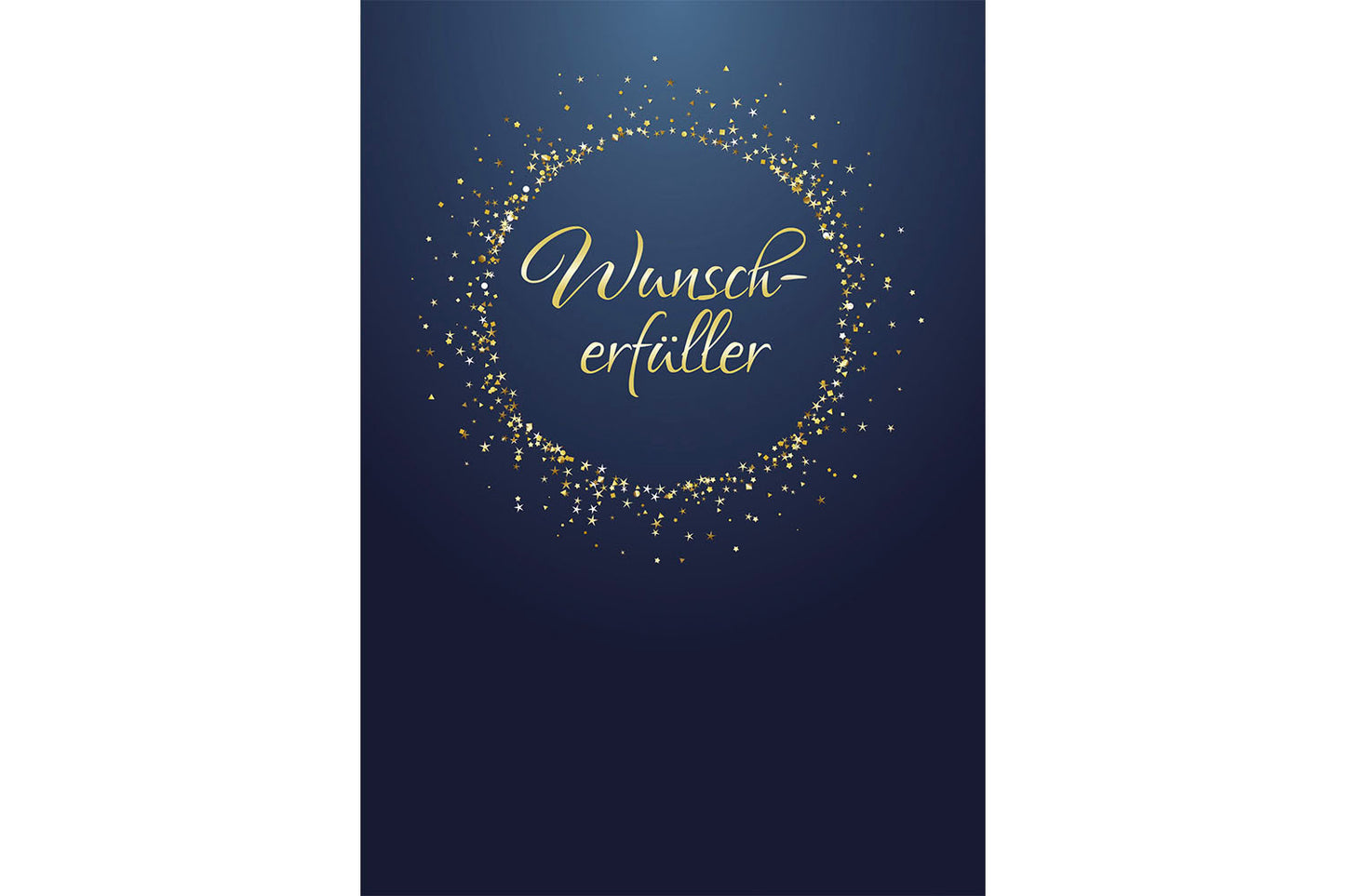 Wunschgutschein Wunscherfüller - Gold Blau PDF – Geschenkgutschein Ansicht 2