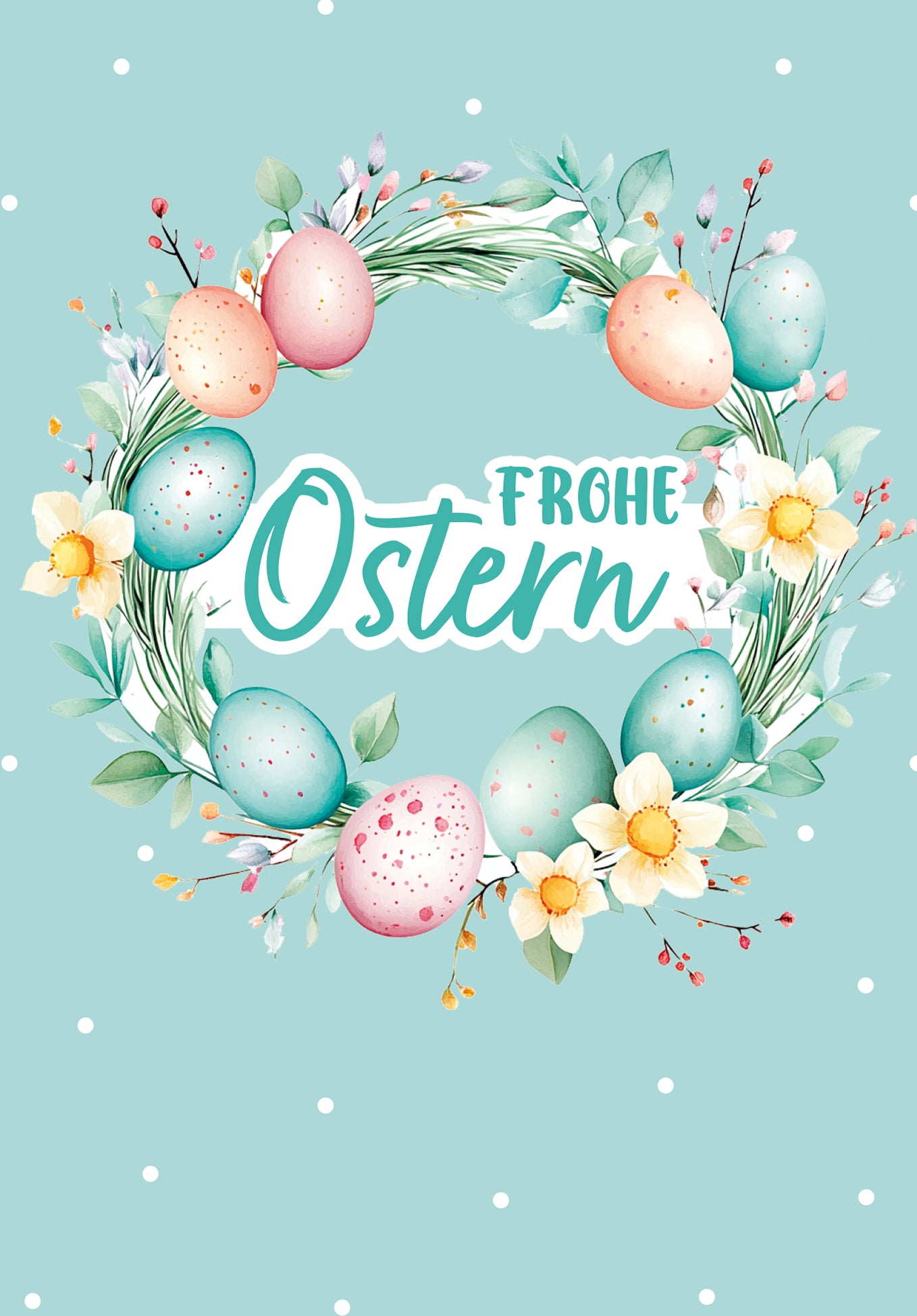 Frohe Ostern - Eierkranz