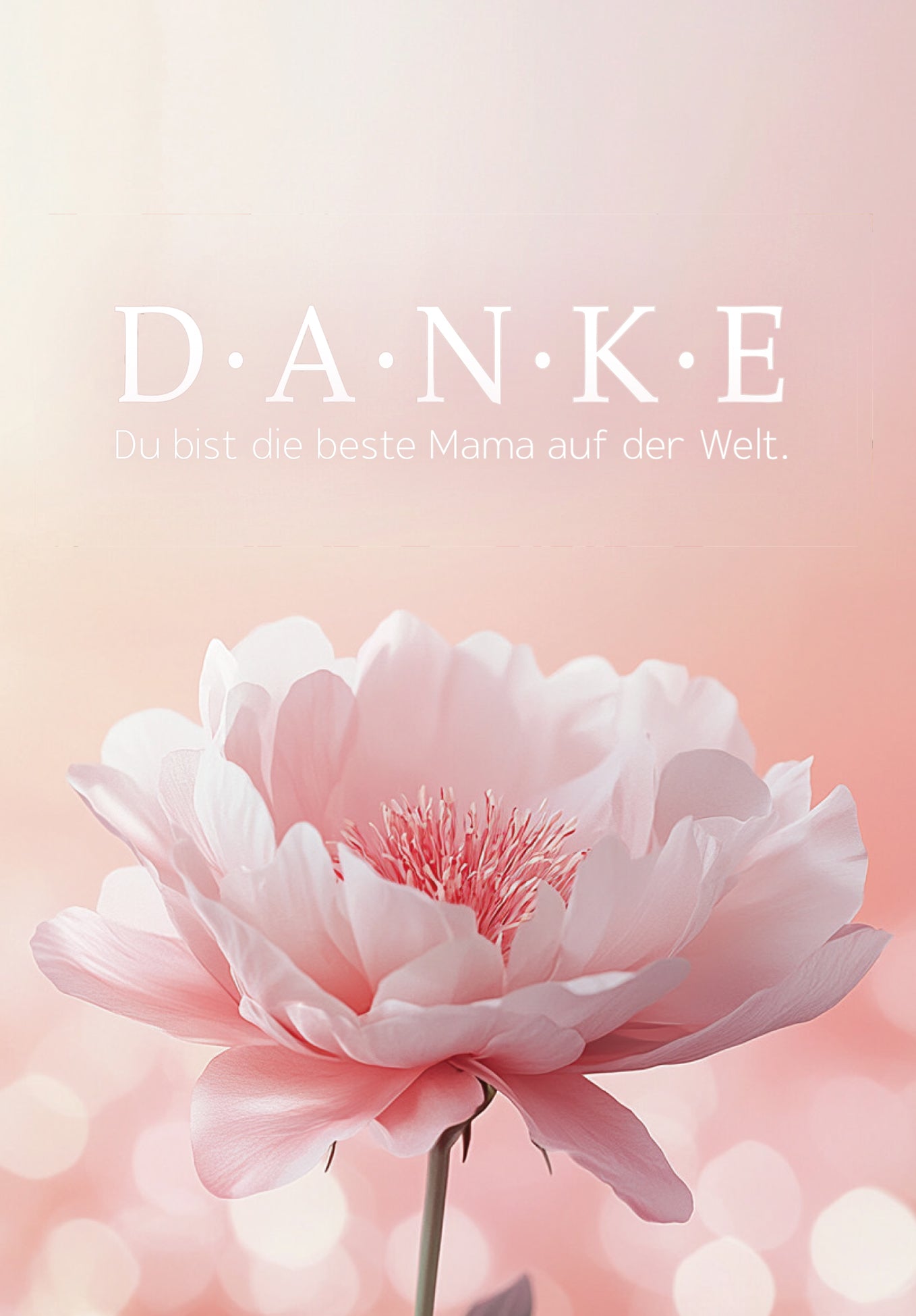 Danke Mama - Blume Rosa