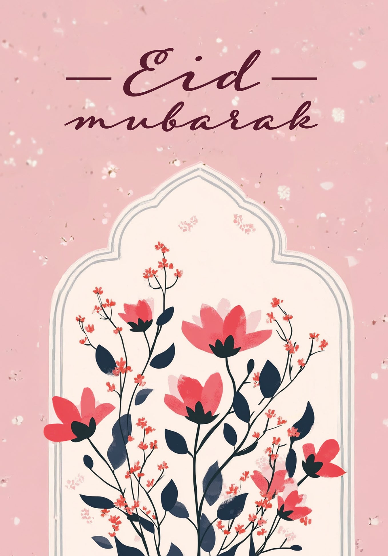 Eid Mubarak - Blumen Rosa