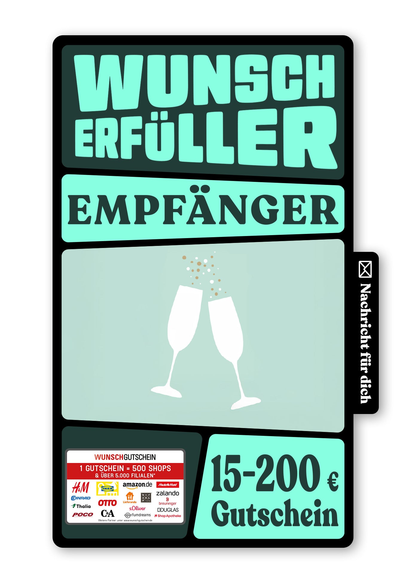 Wunschgutschein Digital - Gratulation - Jubiläum Grün – Geschenkgutschein Ansicht 1