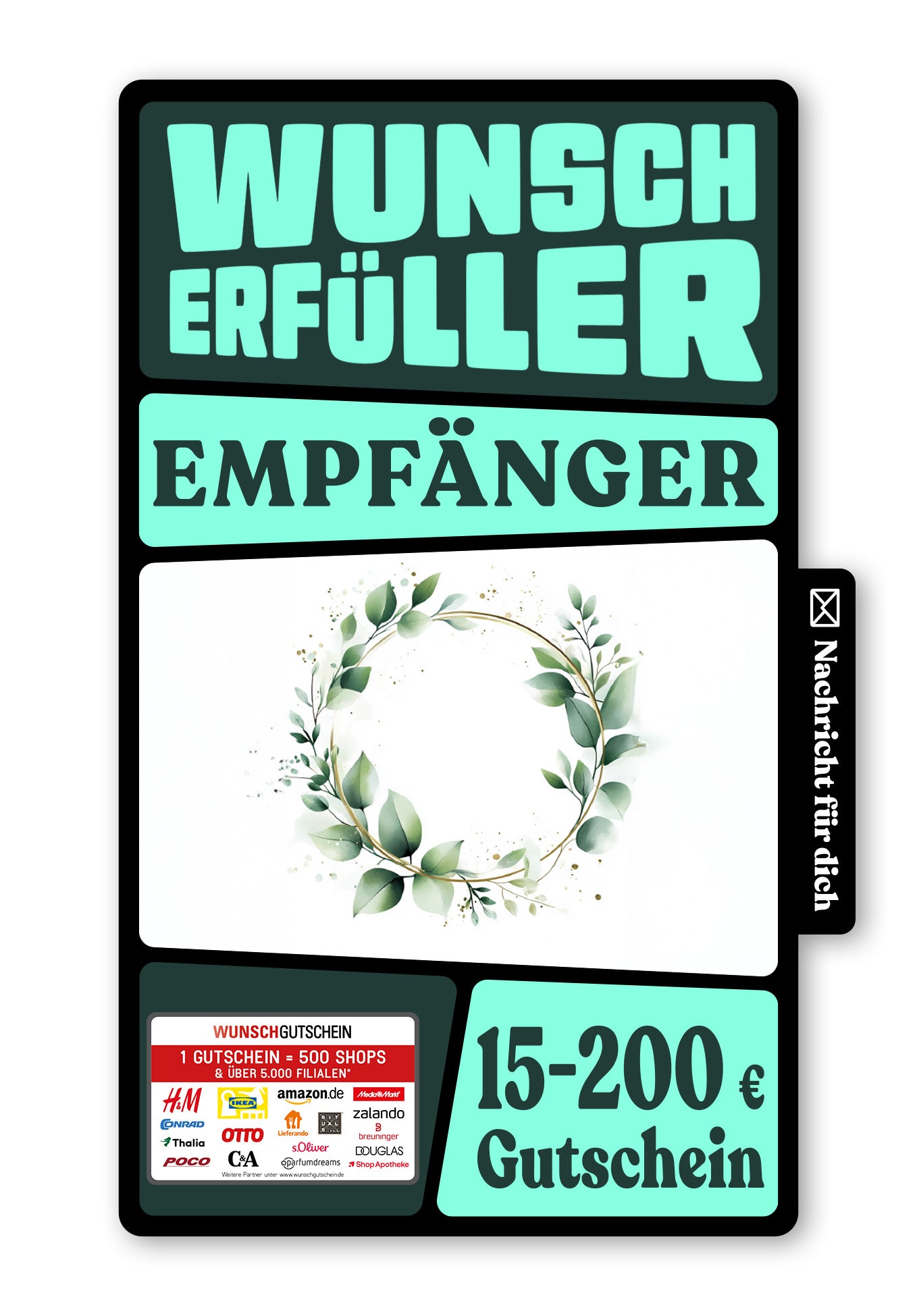 Wunschgutschein Digital - Zum Einzug - Kranz – Geschenkgutschein Ansicht 1