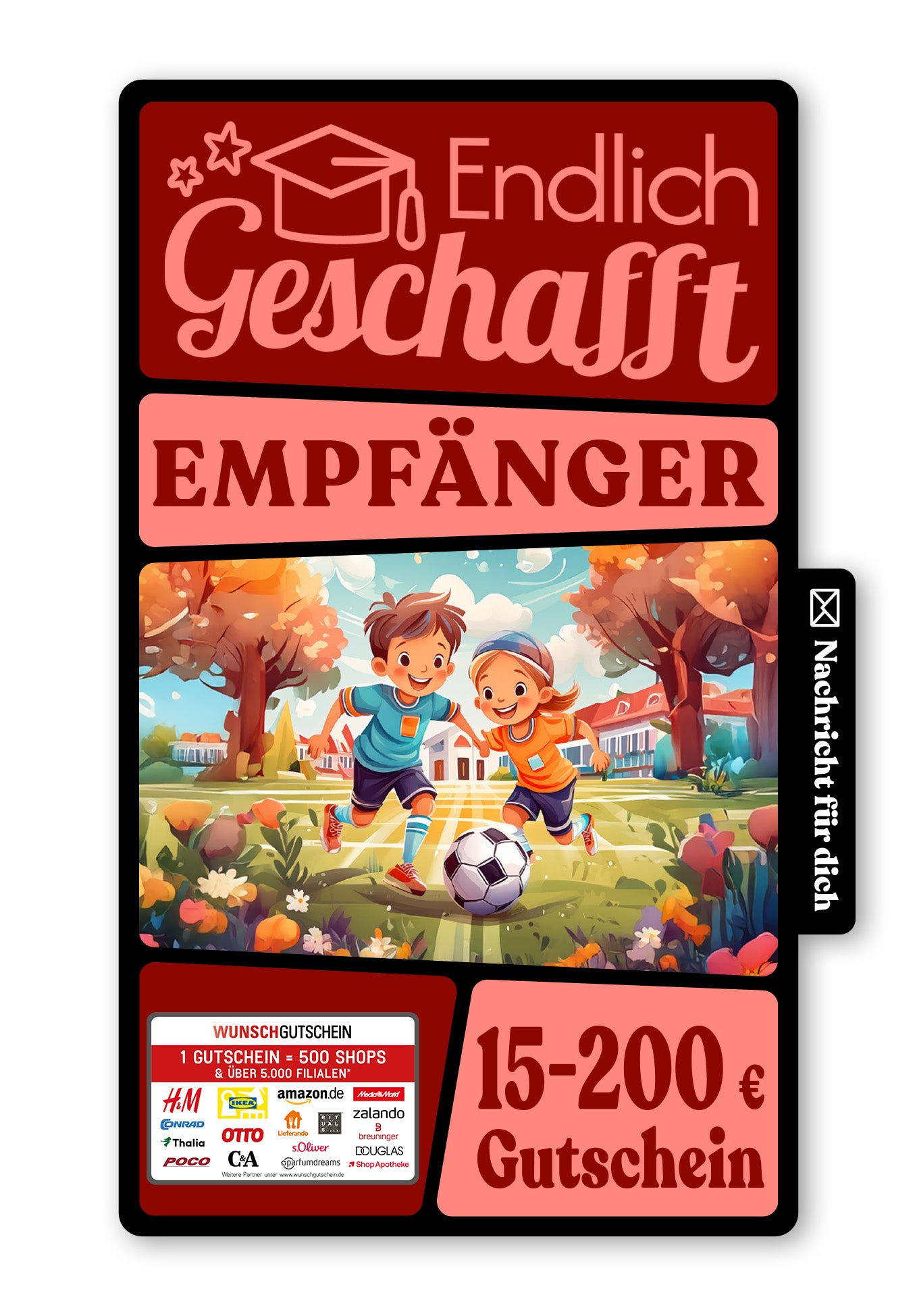 Wunschgutschein Digital - Starke Leistung - Fußball – Geschenkgutschein Ansicht 1