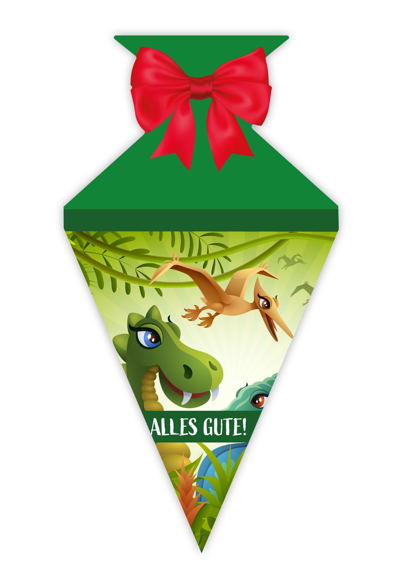 Alles Gute - Schultüte Dino
