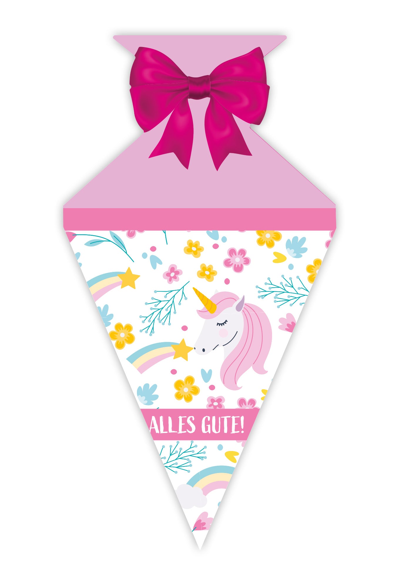 Alles Gute - Schultüte Einhorn