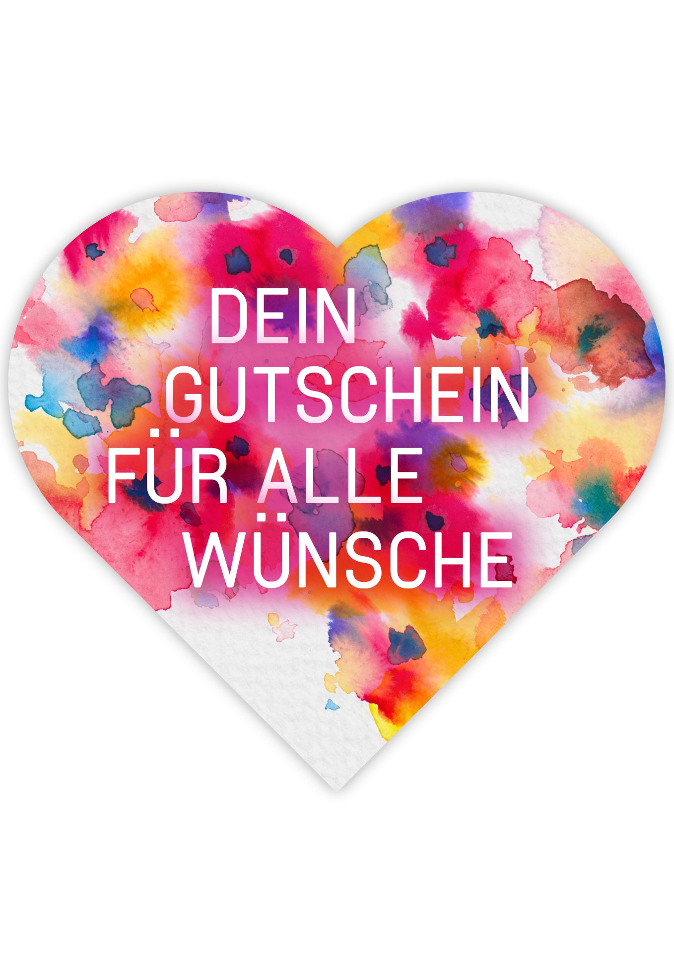 Für alle Wünsche - Herzform Bunt
