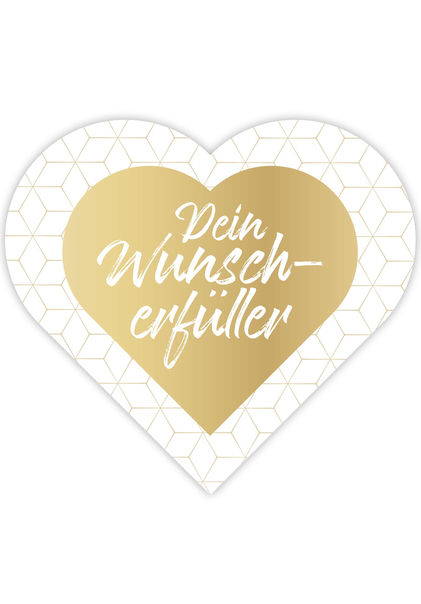 Dein Wunscherfüller - Herzform Gold