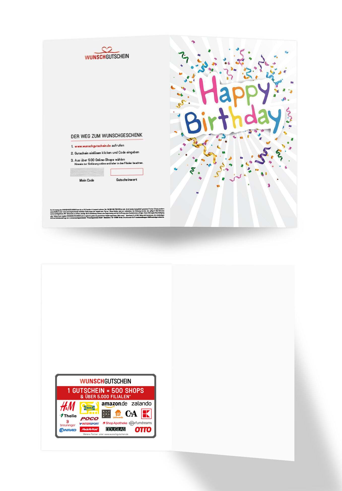 Happy Birthday - Konfetti (Gutscheinwert)
