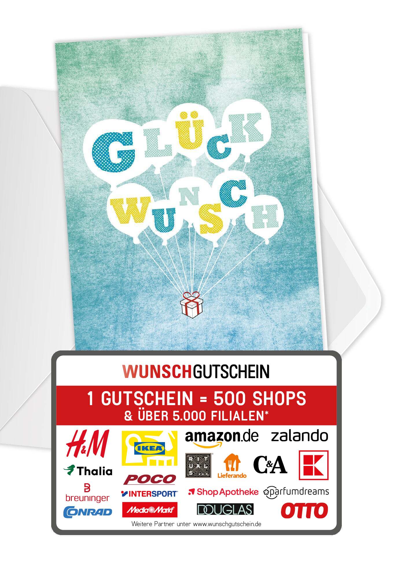 Glückwunsch - Ballon-Paket (Gutscheinwert)
