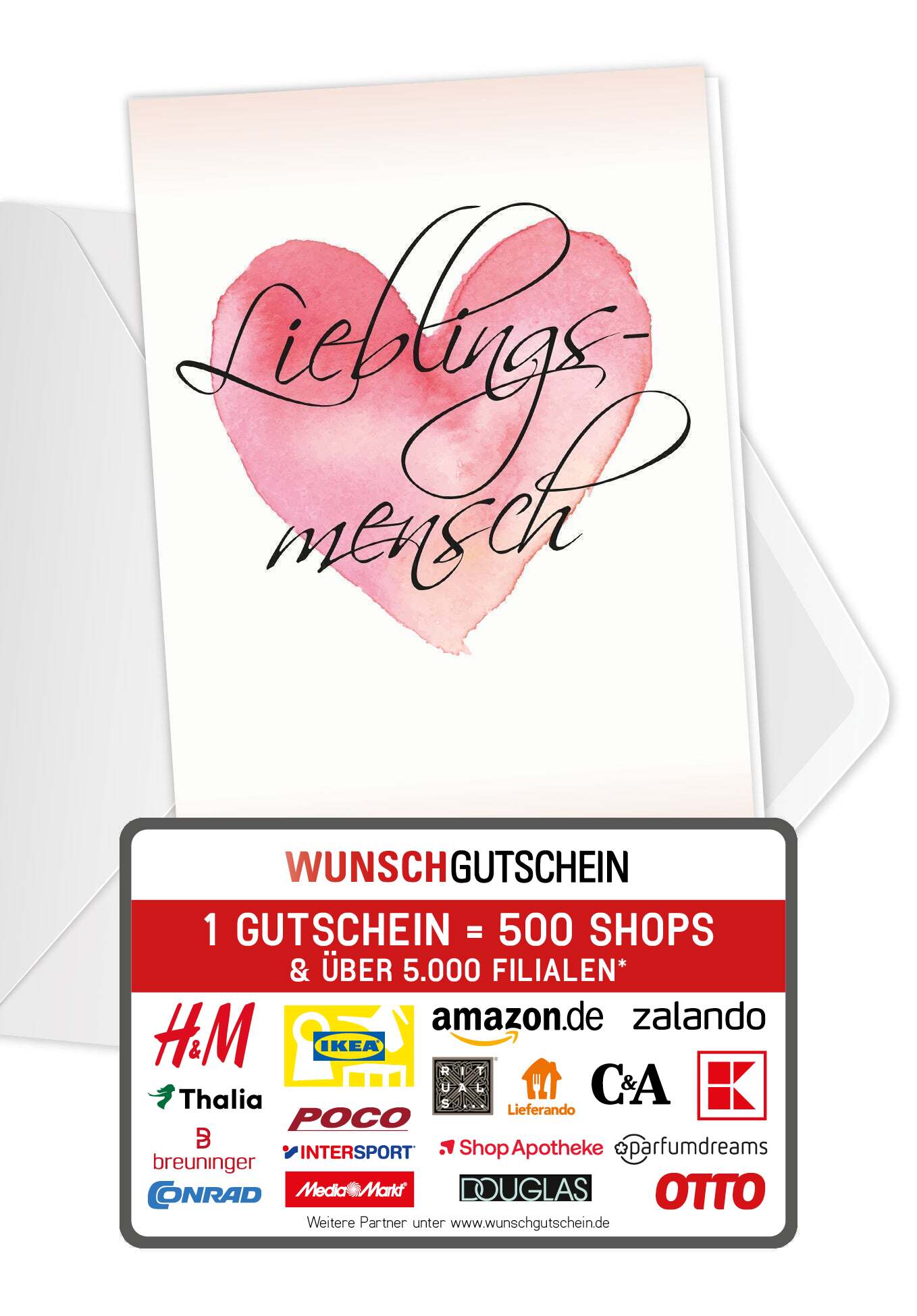 Lieblingsmensch - Herz (Gutscheinwert)