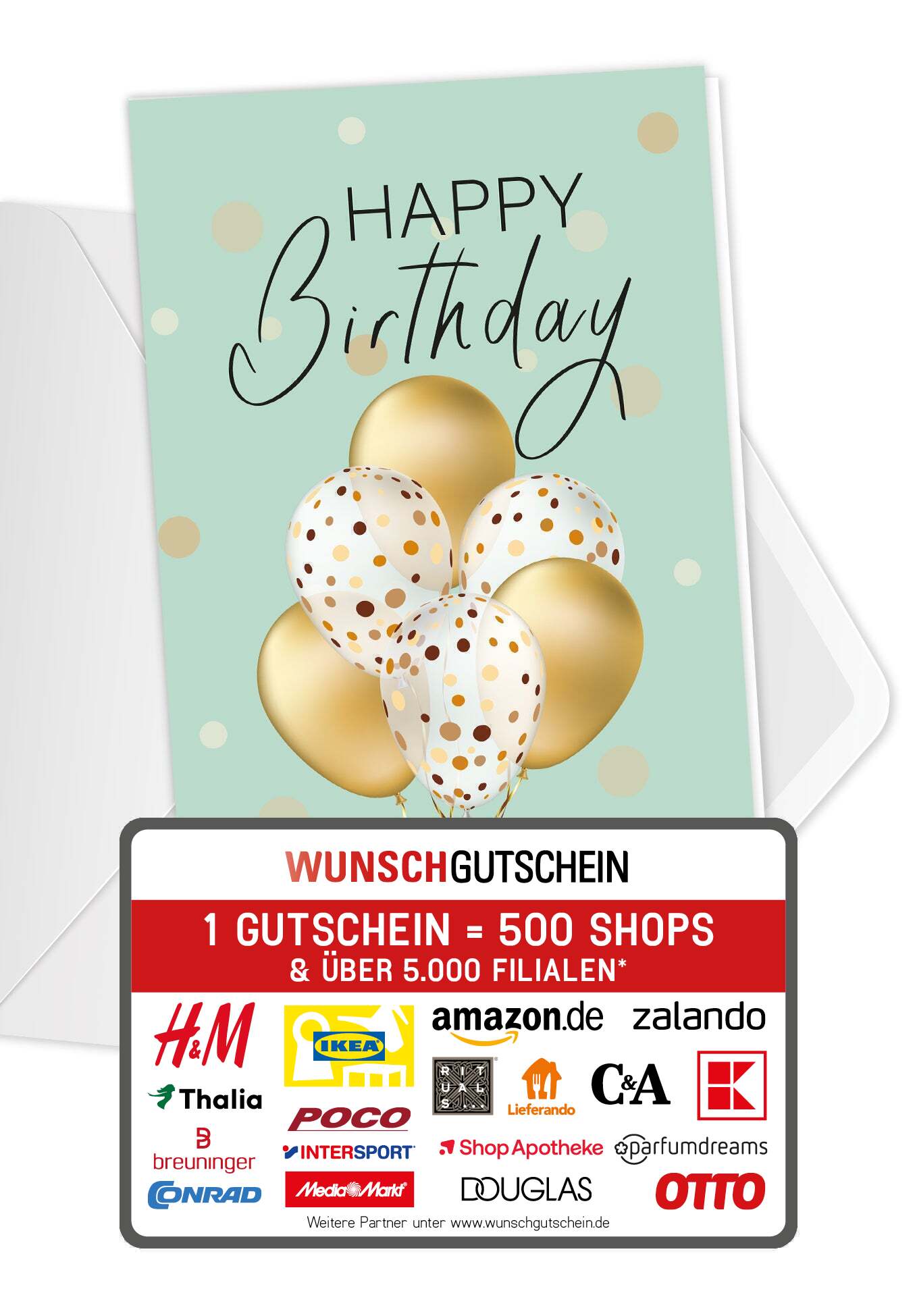 Happy Birthday - Ballons Gold