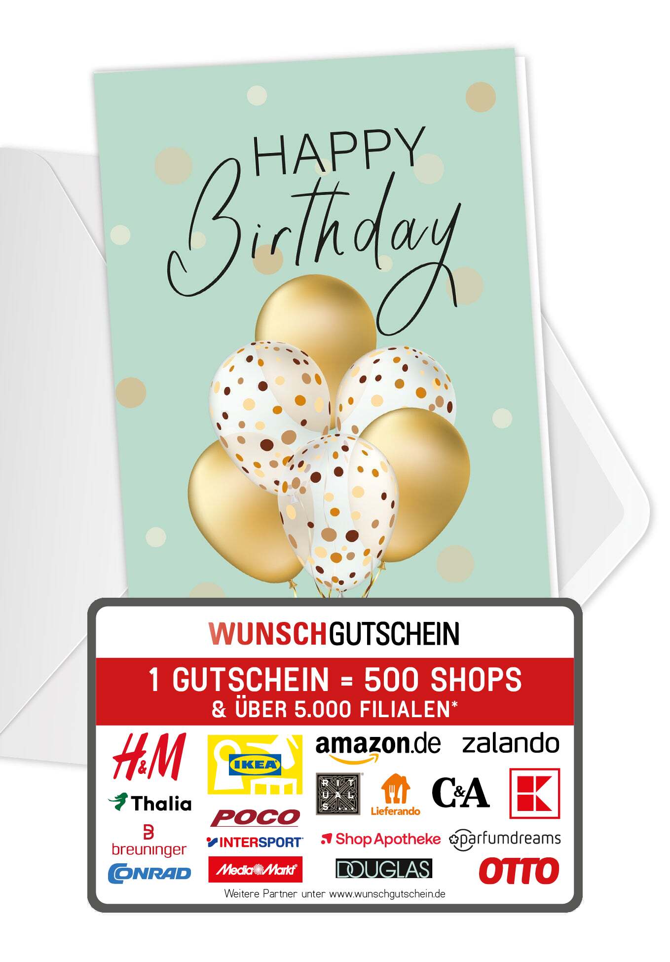 Happy Birthday - Ballons Gold