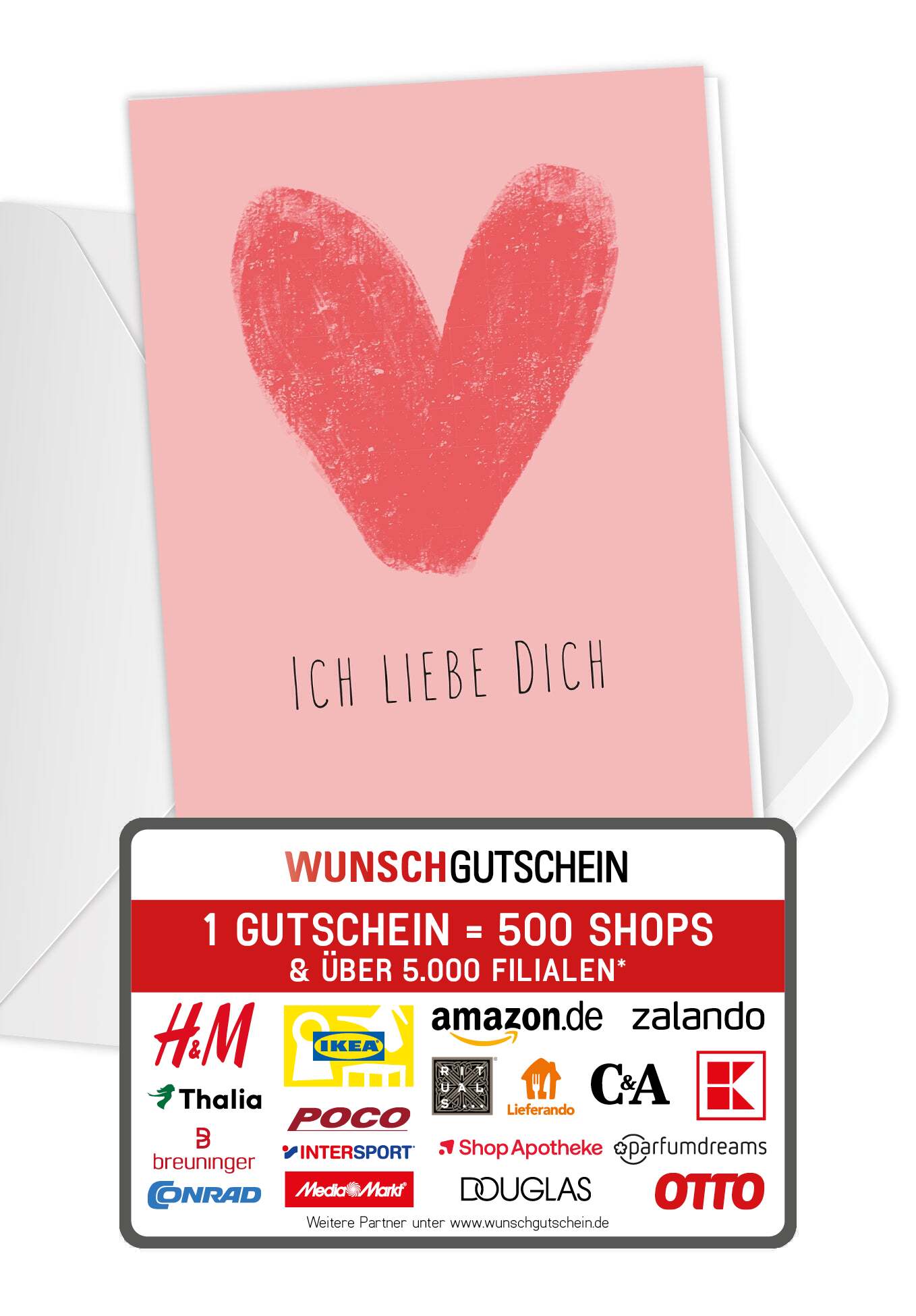 Ich liebe dich - Herz Rosa