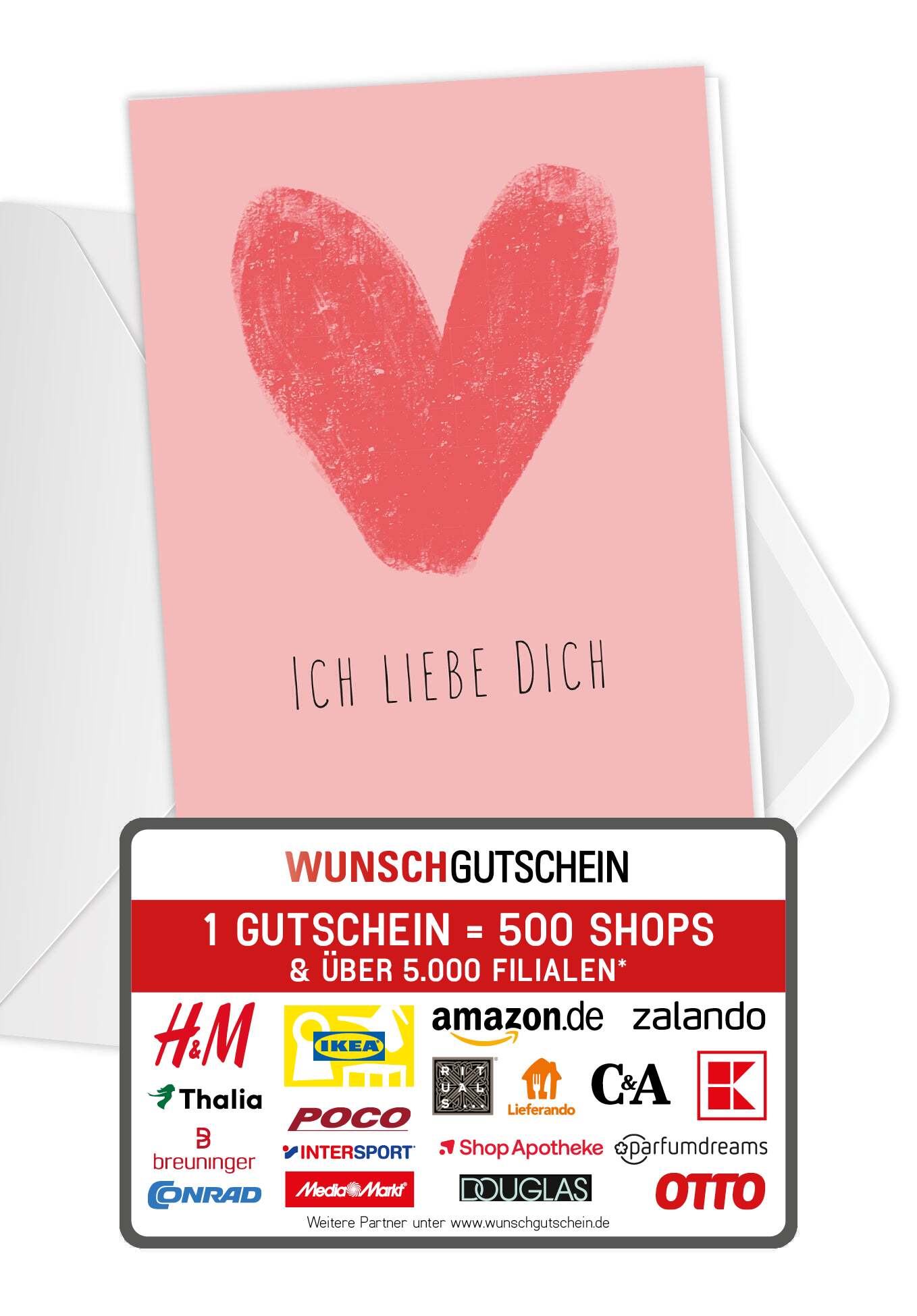Ich liebe dich - Herz Rosa