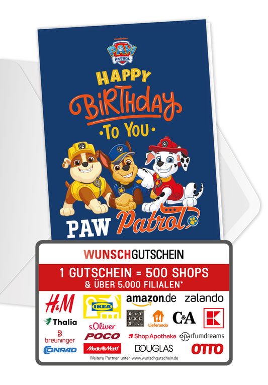 Paw Patrol - Happy Birthday to you - Dunkelblau