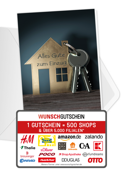 Wunschgutschein Alles Gute zum Einzug - Schlüssel – Geschenkgutschein Ansicht 1