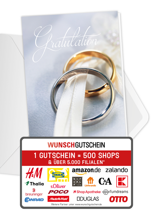 Wunschgutschein Gratulation - Ringe – Geschenkgutschein Ansicht 1