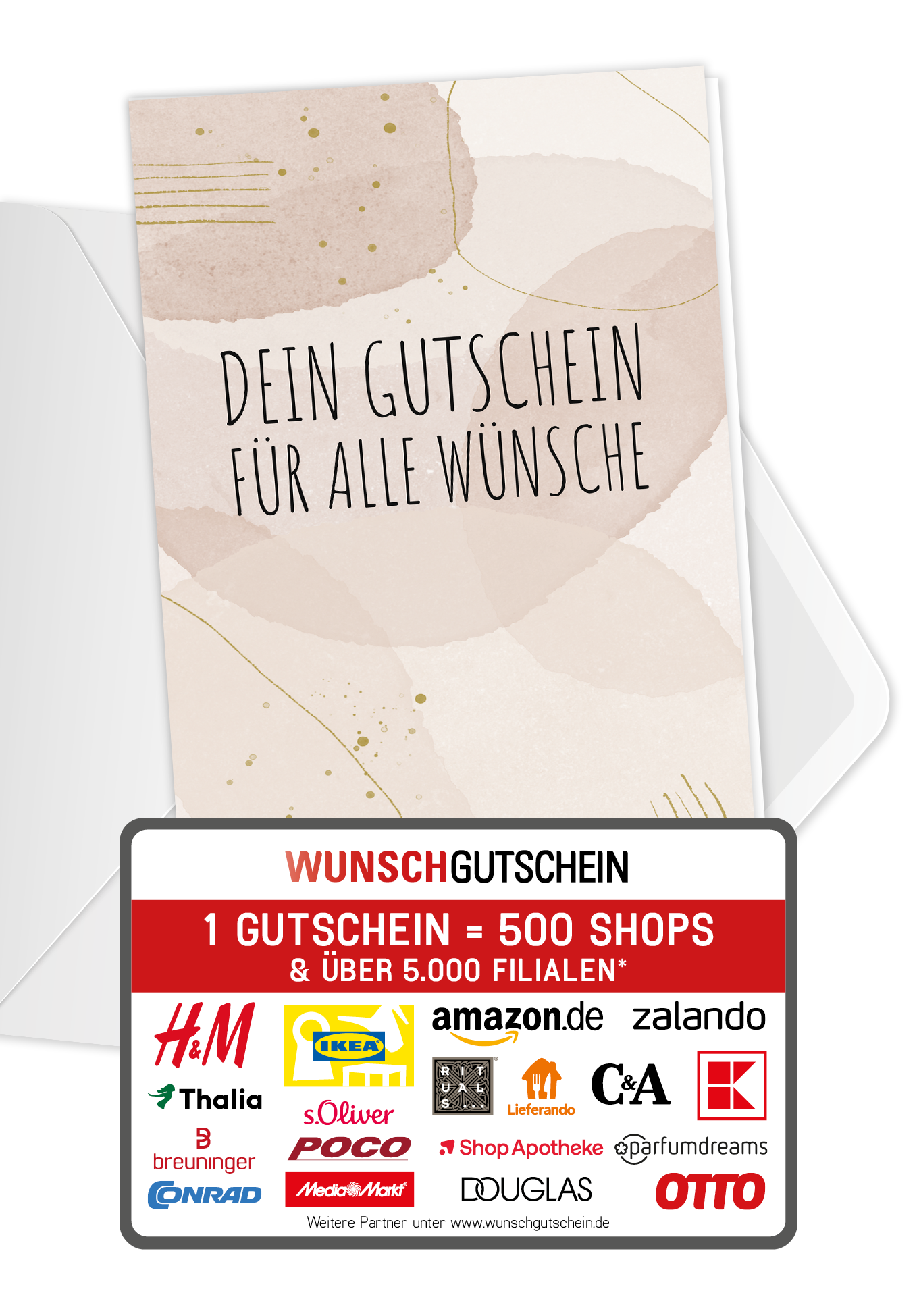 Wunschgutschein Für alle Wünsche - Beige – Geschenkgutschein Ansicht 1