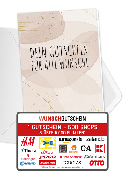 Wunschgutschein Für alle Wünsche - Beige – Geschenkgutschein Ansicht 1