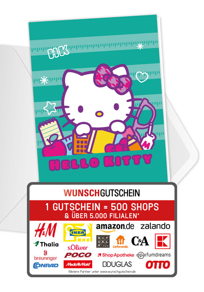 Hello Kitty - Schulsachen Grün