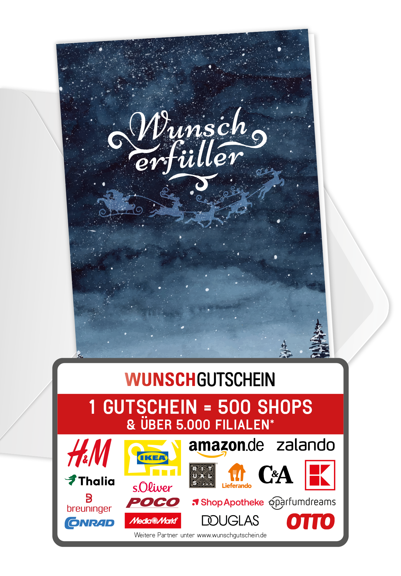Wunschgutschein Wunscherfüller - Xmas PDF – Geschenkgutschein Ansicht 1