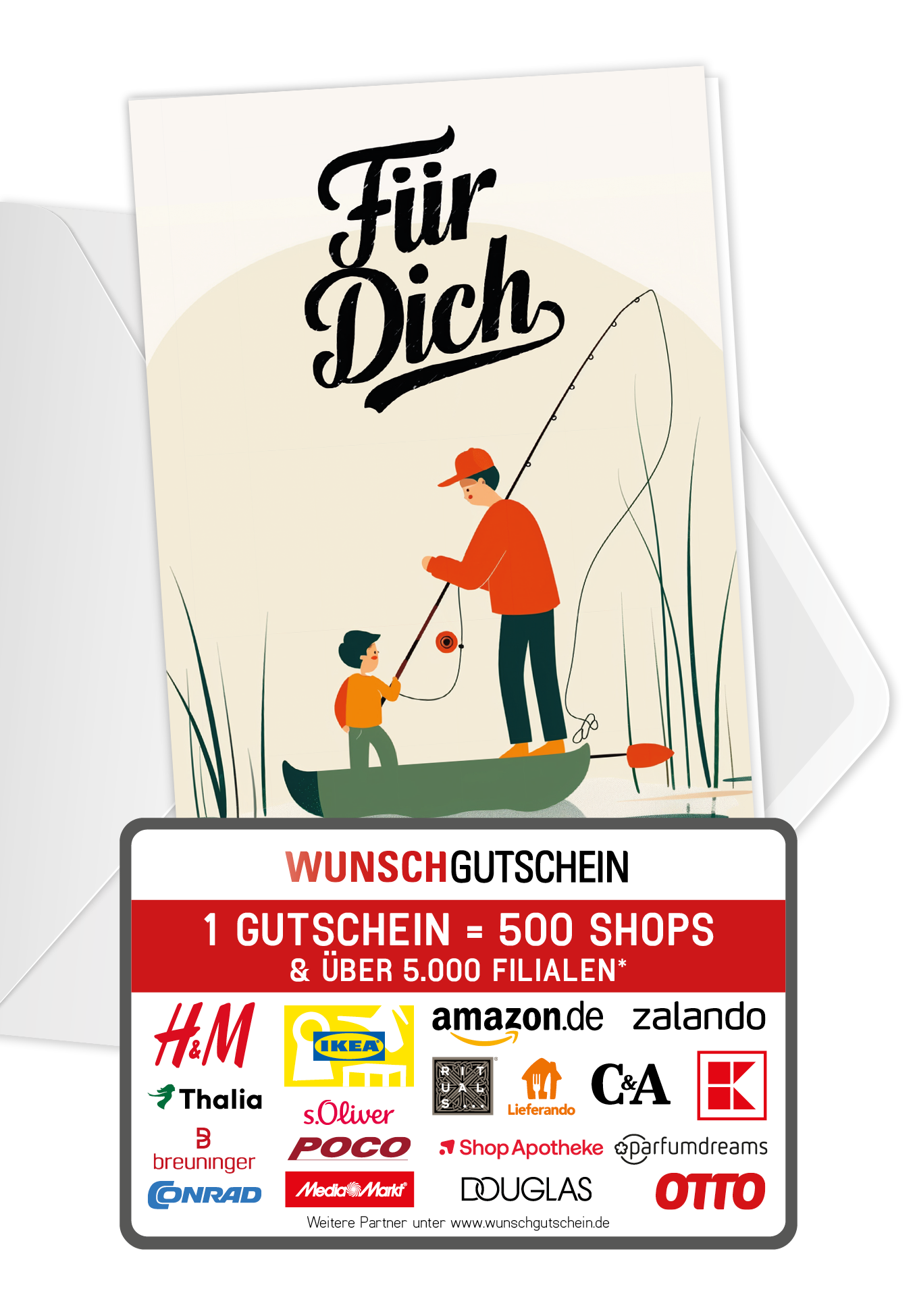 Wunschgutschein Für Dich - Angeln – Geschenkgutschein Ansicht 1