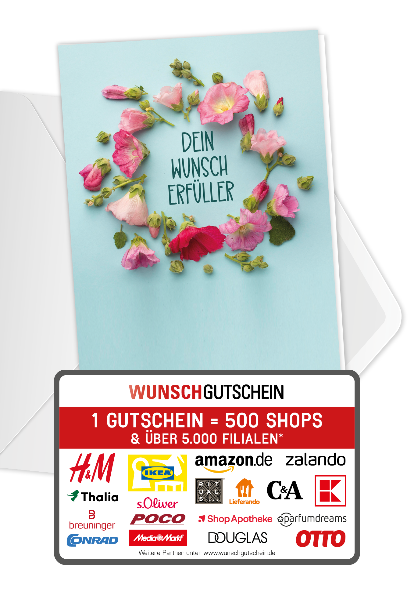 Wunschgutschein Dein Wunscherfüller - Blumen Kreis – Geschenkgutschein Ansicht 1